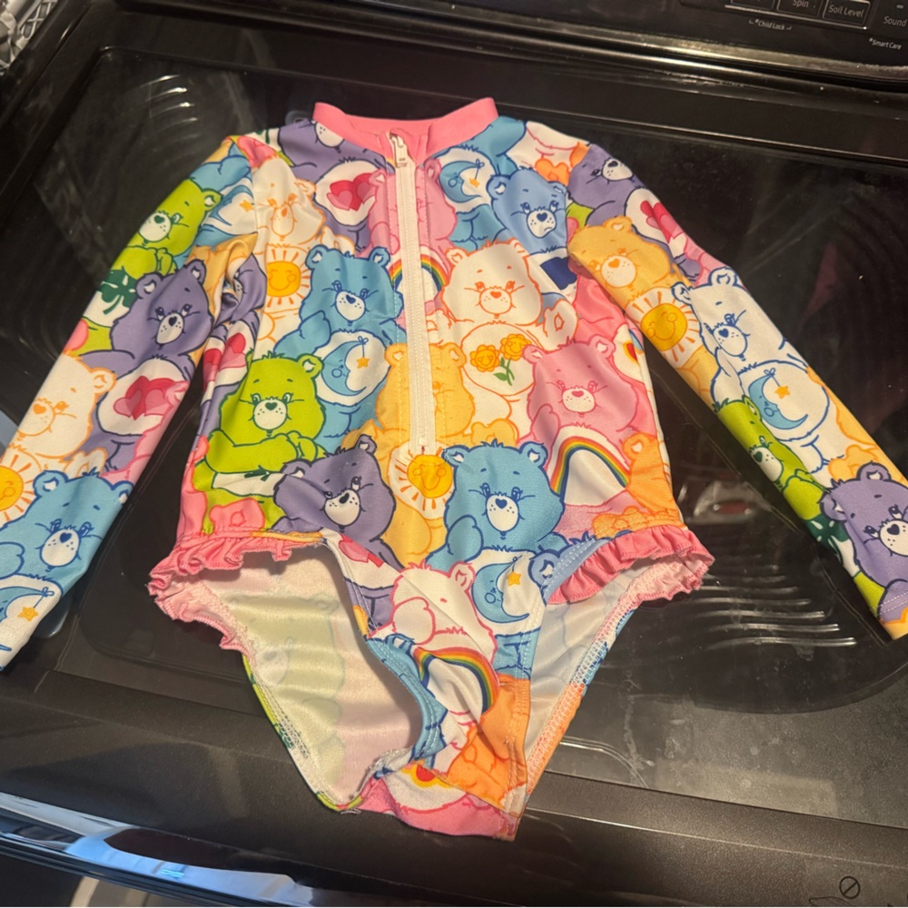 Care Bear Print Kids Swim One Piece